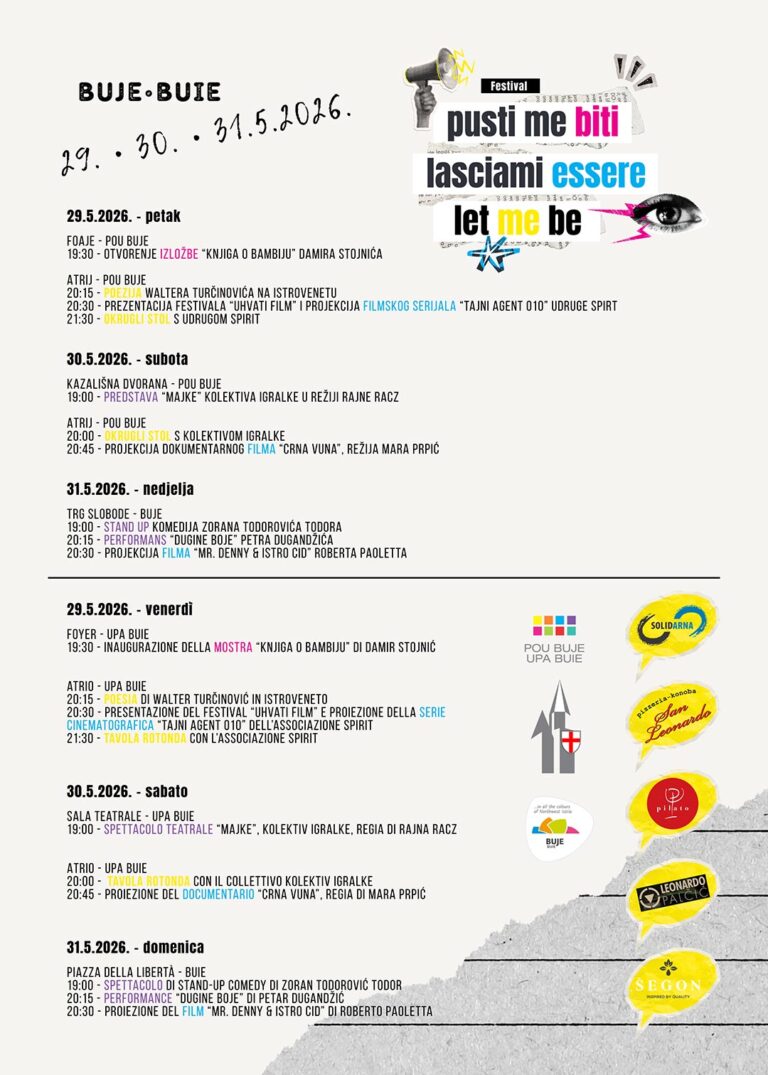 Festival PUSTI ME BITI / LASCIAMI ESSERE / LET ME BE